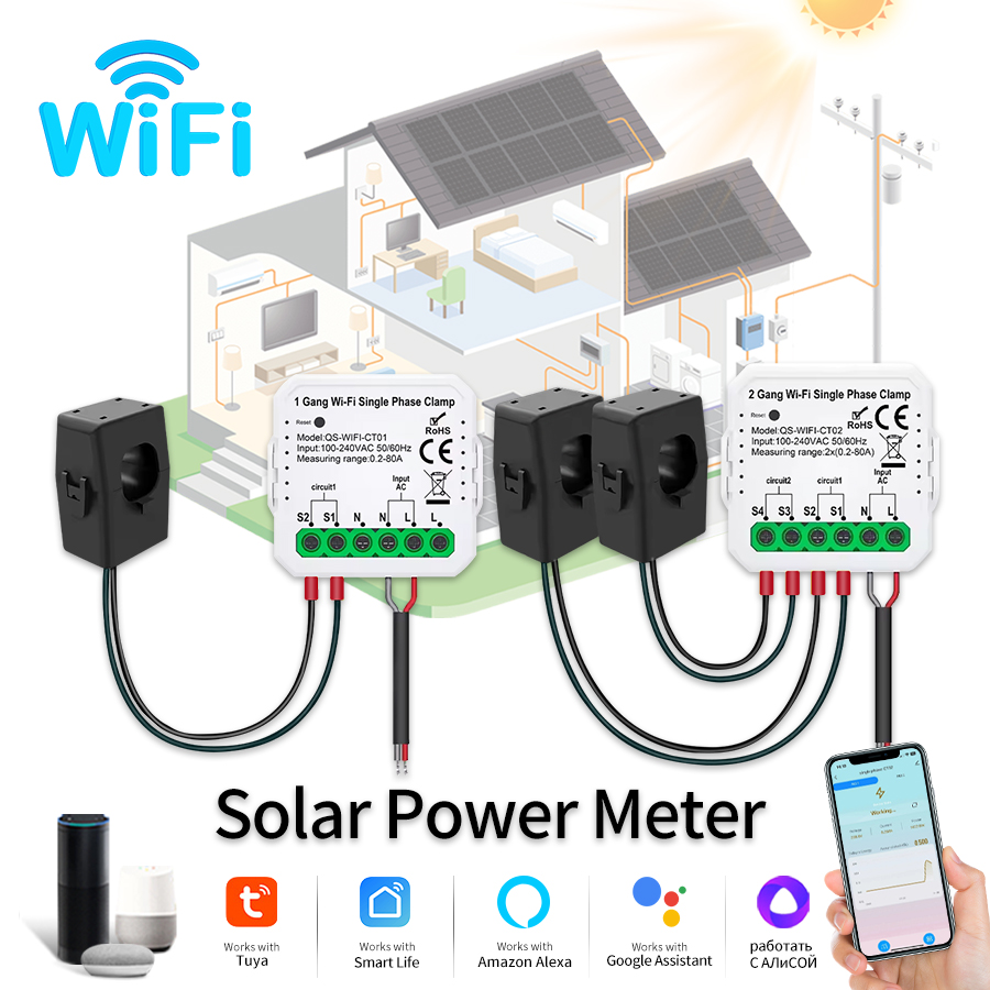 Energy Monitor Meter - Inteligentny miernik energii słonecznej WiFi Tuya