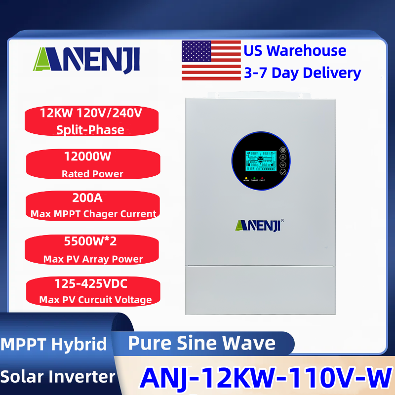 Charge Controller Solar - ANENJI – hybrydowy falownik solarny 120