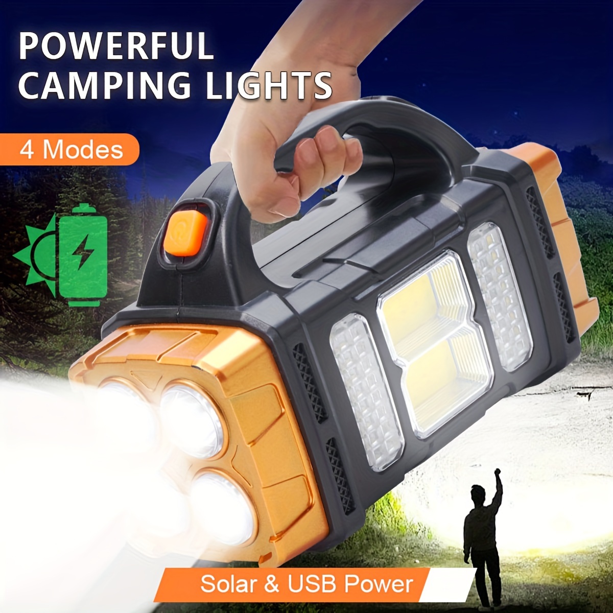 Solar Generator - Nowa, ulepszona, ładowalna, mocna latarka LED