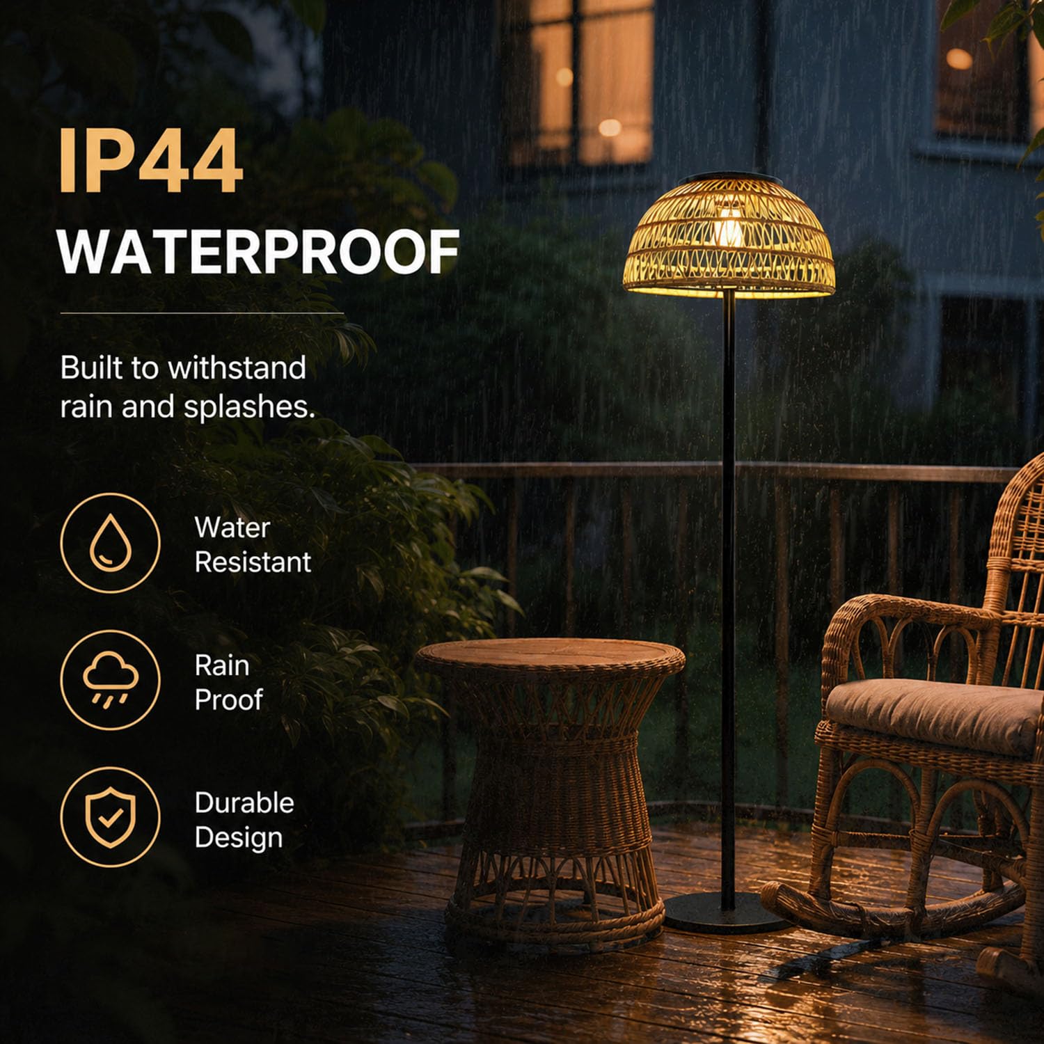 Beżowa lampa podłogowa do użyt – Solar Lamp recenzja i cena